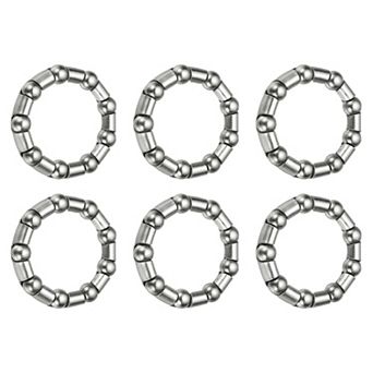 1.77 x 1.22 inch, 6 pc Bicycle Crank Bearing Retainer Stainless Steel Caged Wheel Silver