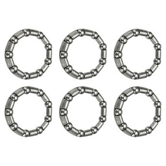 1.22 x 0.87 inch, 6 pc Bicycle Crank Bearing Retainer Stainless Steel Caged Wheel Silver