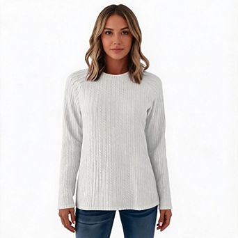 Womens Tops Long Sleeve Lightweight Shirts Fashion Clothing Trendy Tops Crewneck Knit Basic Tee