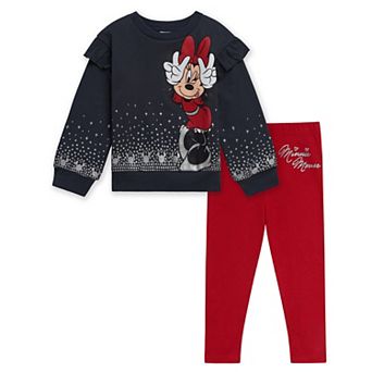 Disney's Minnie Mouse Fleece 2 pc Sweatshirt and Leggings Set