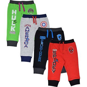 Marvel Avengers 4-Pack Athletic Jogger Pants