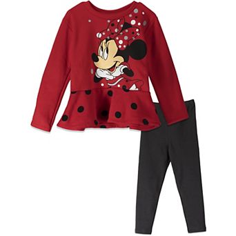 Disney's Minnie Mouse Fleece 2 pc Sweatshirt and Leggings Set