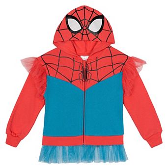 Marvel Spider-Man Cosplay Fleece Zip-Up Hoodie