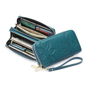 Women RFID Blocking Wallet,Detachable Strap Clutch Purse for Work Travel Daily Use