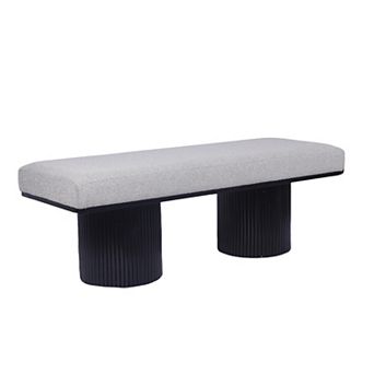KWPZQEB Boucle Fabric Upholstered Ottoman Bench for Bedroom, Living Room