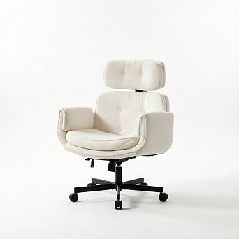 KWPZQEB Swivel Criss Cross Chair with Adjustable Armrests & Headrest for Home