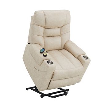 KWPZQEB Faux Leather Aire Power Motion Lift Recliner with Cup Holders, Heating & Massage Function