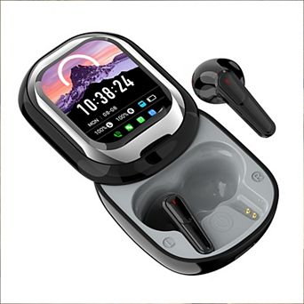 Wireless Earbuds with Smart Touch Screen,Active Noise Cancelling in Ear Earphones with Long Playtime