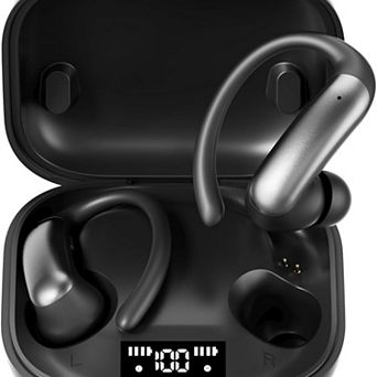 Open Ear Buds Wireless Earbuds Bluetooth Headphones with 60H Playtime Display Case,Sports Earphones