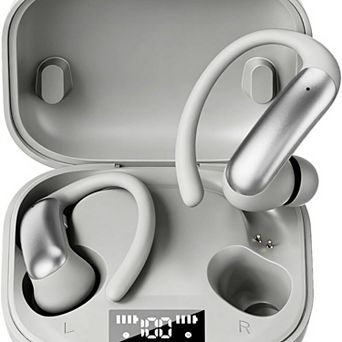 Open Ear Buds Wireless Earbuds Bluetooth Headphones with 60H Playtime Display Case,Sports Earphones