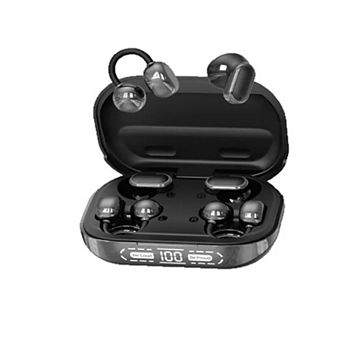 2-in-1 Dual Style Wireless Earbuds 2 Pairs in 1 Charging Case,Half In-Ear & Open Ear Clip Headphones