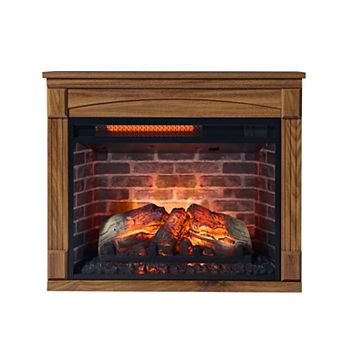 28 inch TV Media Entertainment Center With Electric Fireplace