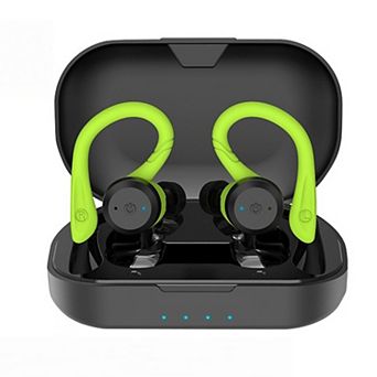 Wireless Open-Back Ear Hook Headphones with Microphone,Touch Control Sport Ear Buds Waterproof