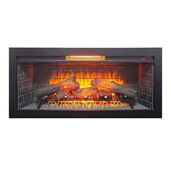 36"/42" Infrared Electric Fireplace with Removable Trim kit Insert, Touch Panel Home Decor Heater