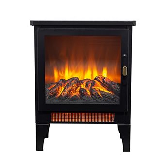 18 inch Freestanding Electric Fireplace Stove Heater with 3D Flame Effect