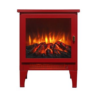 18 inch Freestanding Electric Fireplace Stove Heater with 3D Flame Effect