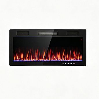 Electric Fireplace 40/50/60 in Recessed and Wall Mounted for 2 x 6 Ft Stud