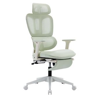 Ergonomic Office Chair with Footrest, High-back Computer Chair with Dynamic Lumbar Support