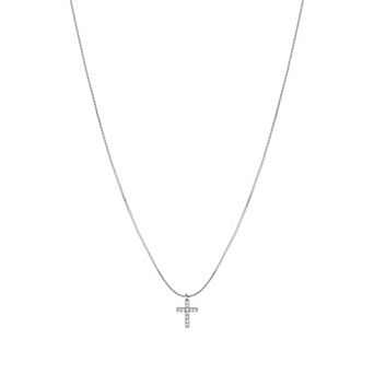 Sterling Silver 18k Gold Plated Weiss Cross Necklace Minimal Jewelry