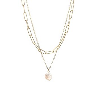 14k Gold Plated Donda Layered Necklace Everyday Dainty Trendy