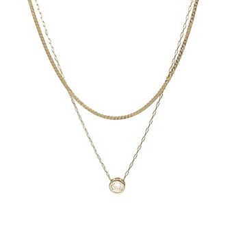 14k Gold Plated Aly Layered Necklace