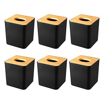 6-Pack Tissue Box Holder Natural Home Office Multi Scene Dispenser