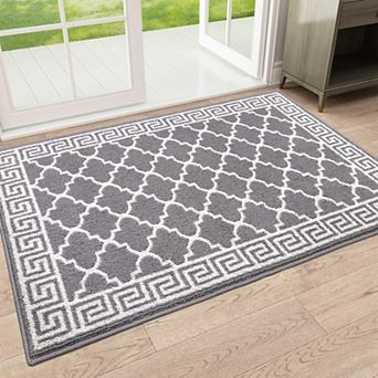Washable Non Slip Absorbent Entryway Rug Low Profile High Traffic Floor Mat