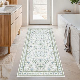 Machine Washable Non Slip Hallway Runner Rug Boho Vintage Indoor Decor
