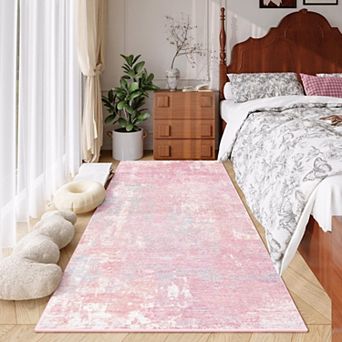 Washable Non Slip Low Pile Stain Resistant Hallway Runner Rug