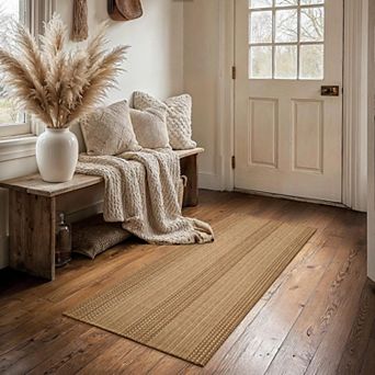 Boho Washable Non Slip Hallway Runner Rug Hand Woven Durable Soft Floor Mat