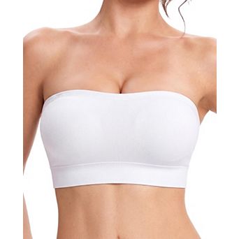 Women Wireless Padded Push Up Bandeau Strapless Bra Non Slip Convertible