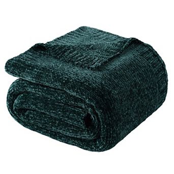 Soft Chenille Knit Throw Blanket Breathable Warm All Season Home Decor