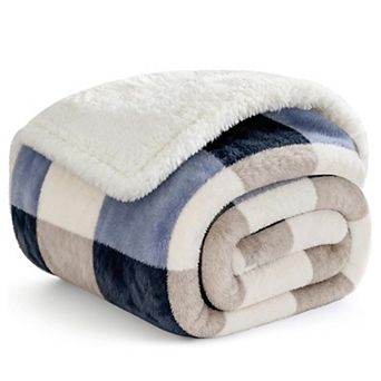 Sherpa Fleece Throw Blanket Soft Warm Cozy Plush Versatile For Couch Bed