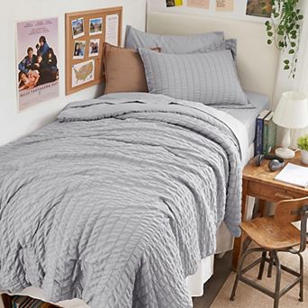 5 pc Seersucker All Season Luxury Bed In A Bag Soft Microfiber Bedding Set