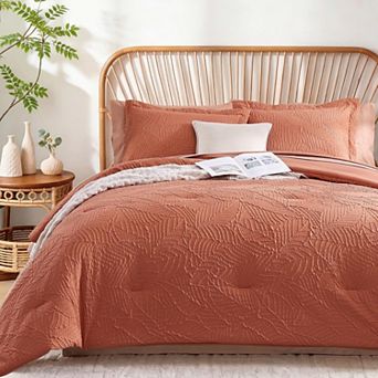 7 pc Bed In A Bag Bedding Set Soft Breathable Tufted Design Easy Care