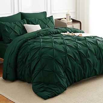 7 pc Pinch Pleat Bed In A Bag Luxury Hotel Soft Bedding Set