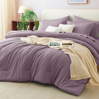 7 pc Bed In A Bag Brushed Microfiber All Season Bedding Set