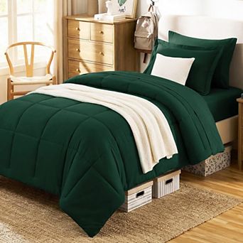 5 pc Bed In A Bag Microfiber Down Alternative Bedding Set