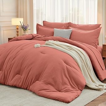 7 pc Bed In A Bag Ultra Soft Breathable All Season Bedding Set