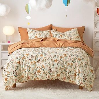 7 pc Botanical Floral Soft Lightweight All Season Bedding Set