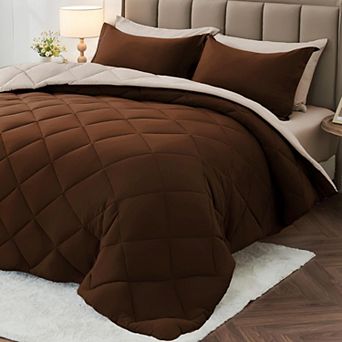 5 pc Bed In A Bag Reversible All Season Soft Bedding Set