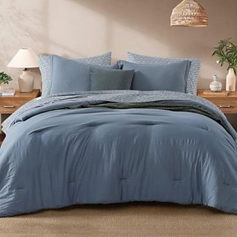 7 pc Soft All Season Bed In A Bag Bedding Set Easy Care Cozy