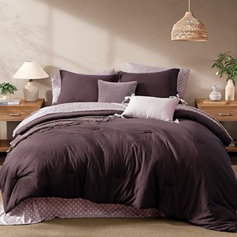 7 pc Soft All Season Bed In A Bag Bedding Set Easy Care Cozy