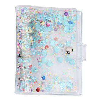 1 pc Sticker Binder Organizer, Shiny Shaker Ring Planner Cover