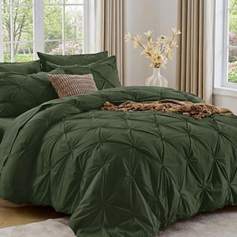 7 pc Pintuck Bedding Set All Season Ultra Soft Microfiber Bed In A Bag