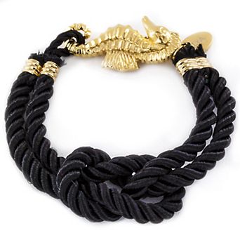 ELYA Seahorse Clasp Nautical Knot Cord Bracelet