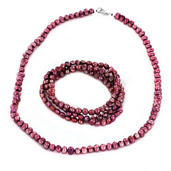 Women's Simulated Pearl Beaded Bracelet Set
