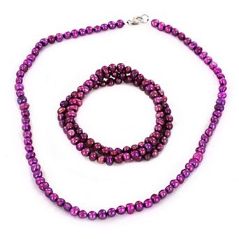 Women's Simulated Pearl Beaded Bracelet Set