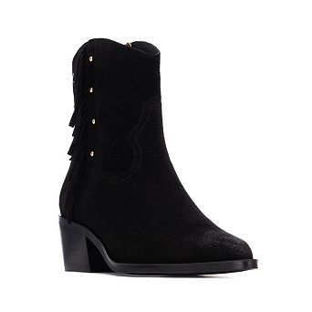 Women's Suede Fringe Ankle Booties Carmela Collection By XTI 162663