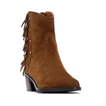 Women's Suede Fringe Ankle Booties Carmela Collection By XTI 162663